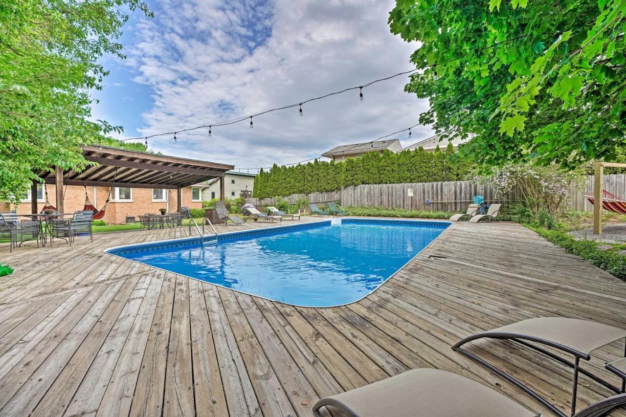 Lake Michigan Hideaway Pool, Steps To Beach! Michiana المظهر الخارجي الصورة